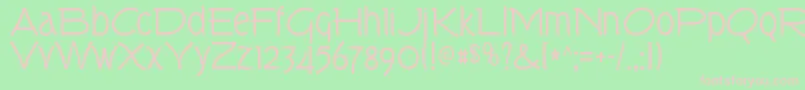 Czcionka TorkRegular – różowe czcionki na zielonym tle