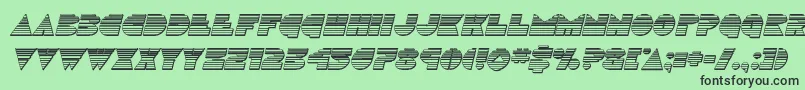 Discoduckchromeital-Schriftart – Schwarze Schriften auf grünem Hintergrund