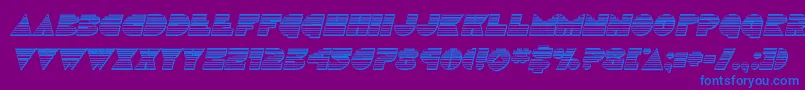 Discoduckchromeital Font – Blue Fonts on Purple Background