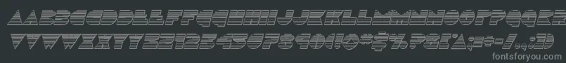 Discoduckchromeital Font – Gray Fonts on Black Background