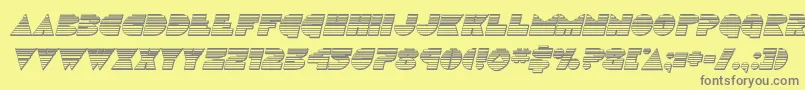 Discoduckchromeital-Schriftart – Graue Schriften auf gelbem Hintergrund