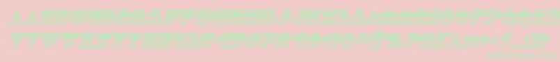 Discoduckchromeital Font – Green Fonts on Pink Background