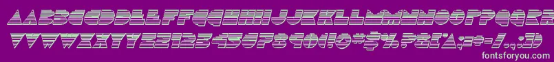 Discoduckchromeital Font – Green Fonts on Purple Background