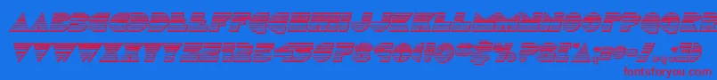 Discoduckchromeital Font – Red Fonts on Blue Background