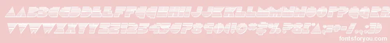 Discoduckchromeital-Schriftart – Weiße Schriften auf rosa Hintergrund