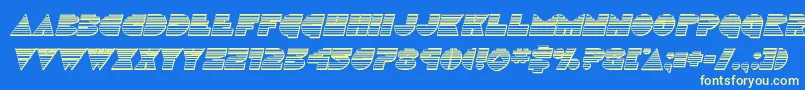 Discoduckchromeital Font – Yellow Fonts on Blue Background