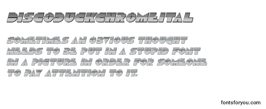 Review of the Discoduckchromeital Font