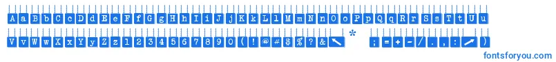 Шрифт HangBoard123 – синие шрифты