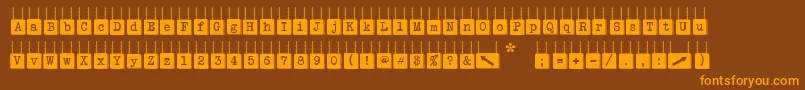 HangBoard123 Font – Orange Fonts on Brown Background