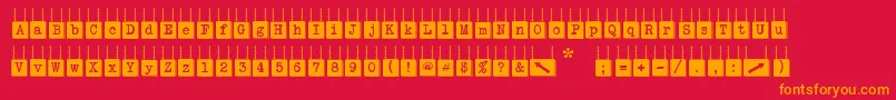 HangBoard123 Font – Orange Fonts on Red Background