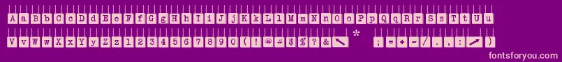 HangBoard123 Font – Pink Fonts on Purple Background