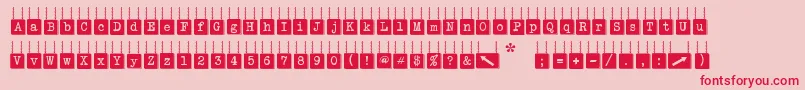 HangBoard123 Font – Red Fonts on Pink Background