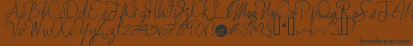 fuente Moreenchanted – Fuentes Negras Sobre Fondo Marrón