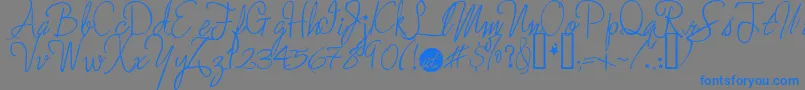 Moreenchanted Font – Blue Fonts on Gray Background