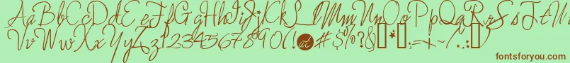 Moreenchanted Font – Brown Fonts on Green Background