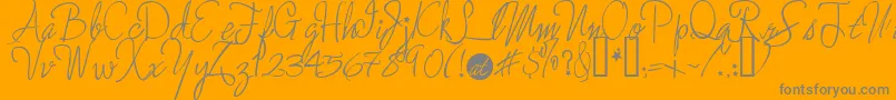 Moreenchanted Font – Gray Fonts on Orange Background