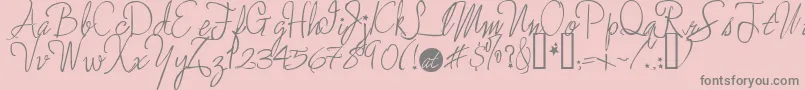 Moreenchanted-Schriftart – Graue Schriften auf rosa Hintergrund