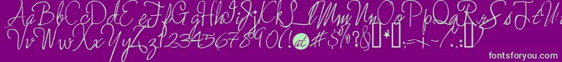 Moreenchanted Font – Green Fonts on Purple Background