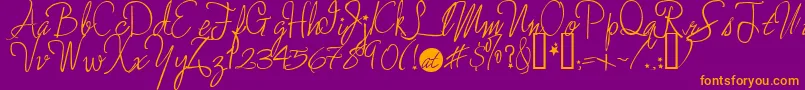 Moreenchanted Font – Orange Fonts on Purple Background