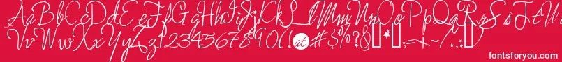 Moreenchanted Font – White Fonts on Red Background