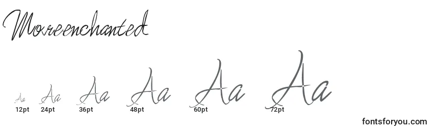 Größen der Schriftart Moreenchanted