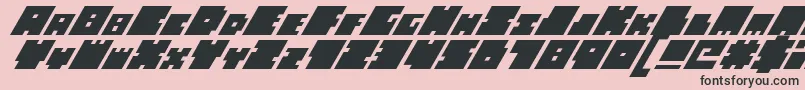 BigBadBlocksItalic-Schriftart – Schwarze Schriften auf rosa Hintergrund