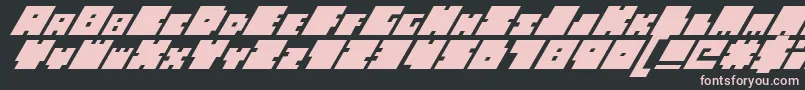 BigBadBlocksItalic Font – Pink Fonts on Black Background