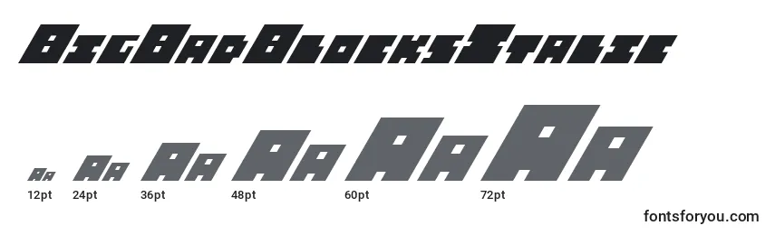 BigBadBlocksItalic Font Sizes