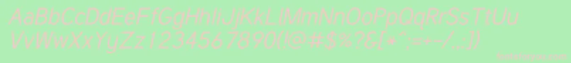 TuffyItalic Font – Pink Fonts on Green Background