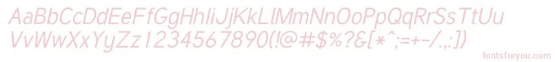 Fonte TuffyItalic – fontes cor-de-rosa