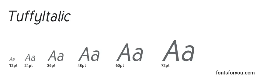 Größen der Schriftart TuffyItalic (7704)
