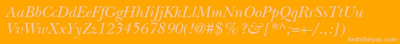 NebraskaItalic Font – Pink Fonts on Orange Background