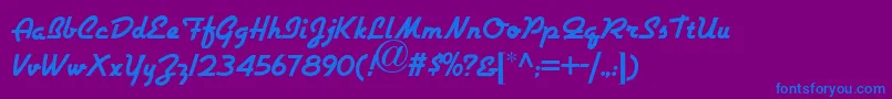 AirstreamNf-Schriftart – Blaue Schriften auf violettem Hintergrund