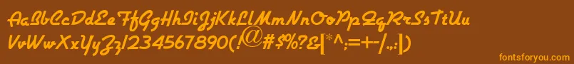 AirstreamNf Font – Orange Fonts on Brown Background