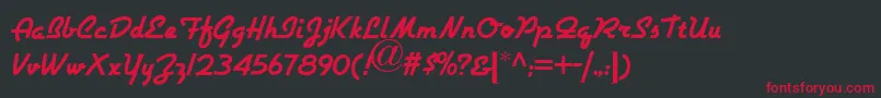AirstreamNf Font – Red Fonts on Black Background