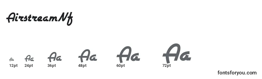Размеры шрифта AirstreamNf
