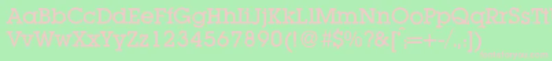 L850SlabMediumRegular Font – Pink Fonts on Green Background