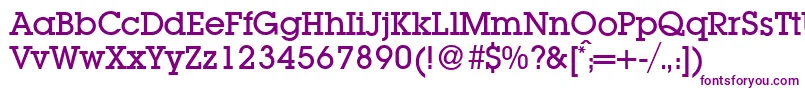 Шрифт L850SlabMediumRegular – фиолетовые шрифты на белом фоне