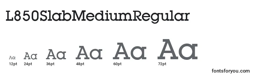 L850SlabMediumRegular Font Sizes
