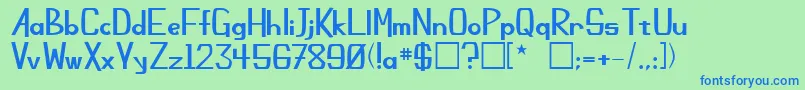 ChamplinRegular Font – Blue Fonts on Green Background