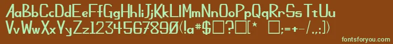 ChamplinRegular Font – Green Fonts on Brown Background