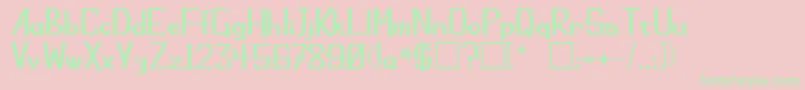 ChamplinRegular Font – Green Fonts on Pink Background