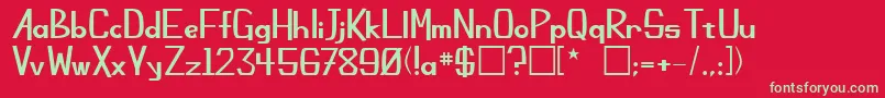 ChamplinRegular-Schriftart – Grüne Schriften auf rotem Hintergrund