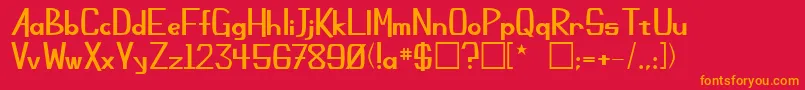 ChamplinRegular Font – Orange Fonts on Red Background
