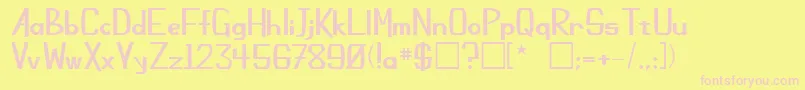 ChamplinRegular-Schriftart – Rosa Schriften auf gelbem Hintergrund