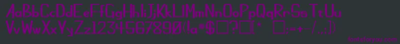フォントChamplinRegular – 黒い背景に紫のフォント