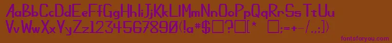 ChamplinRegular Font – Purple Fonts on Brown Background