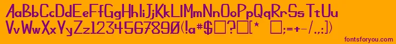 ChamplinRegular-Schriftart – Violette Schriften auf orangefarbenem Hintergrund