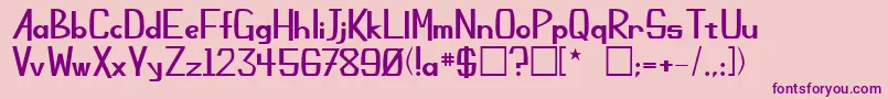 ChamplinRegular-Schriftart – Violette Schriften auf rosa Hintergrund