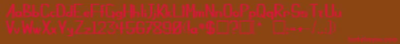 ChamplinRegular Font – Red Fonts on Brown Background